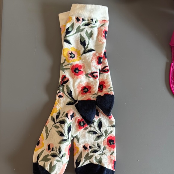 Floral Patterned Socks with Black Accents - Picture 1 of 1